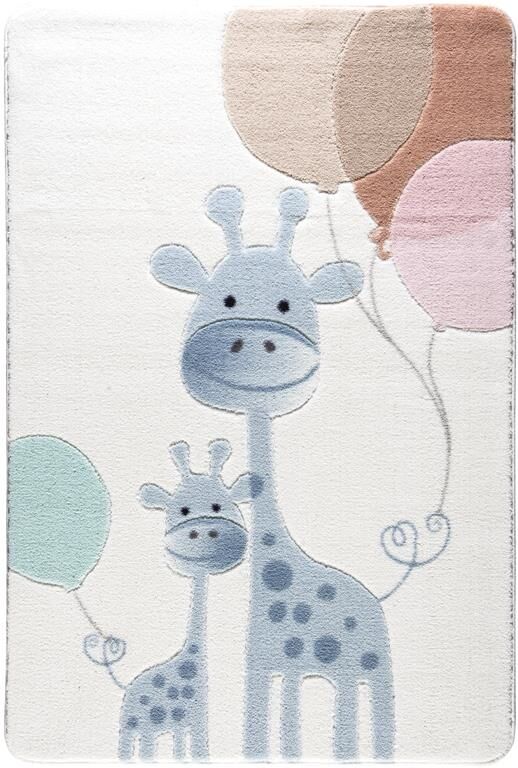 Happy Giraffe A.Mavi Oymalı Bebek Halısı - 2